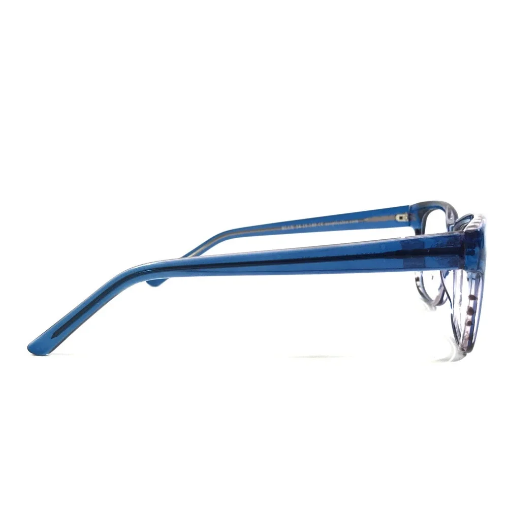 New Globe Eyeglasses Frames L4083 BLUE Transparent Cat Eye Full Rim 54-15-140